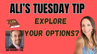 ALI'S TUESDAY TIP BOB NEHORAY, ESQ. #exploreyouroptions #law #legal #lawsuit #makewisedecisions