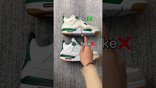 Real Vs Fake Pine Green Jordan 4 #sneakerhead #sneakers #viral