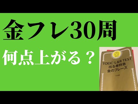 金フレ30週やったらTOEIC何点取れるか検証してみた