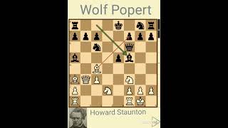 Howard Staunton vs Wolf Popert year 1840 #chess #chesshistory #chessgrandmaster