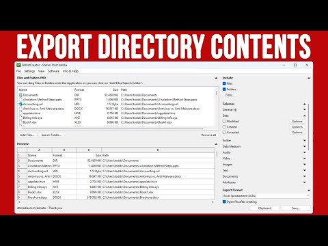 Export & Print Folder Content Lists for Free with FileListCreator