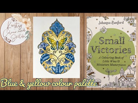 Johanna Basford Small Victories colour along ~ colouring with a limited colour palette