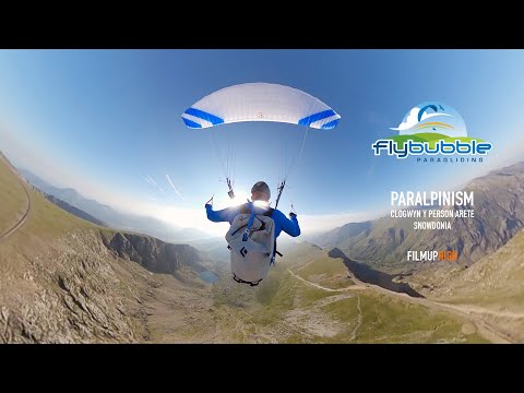 Paragliding from Garnedd Ugain via Clogwyn Y Person arete Snowdonia — Flybubble Walk, Climb & Fly #5