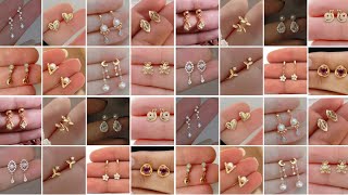 Gold Earrings Designs  for Daily use ||Stud Earrings Designs for Women ||Earrings Design 2024