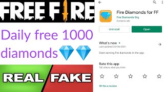 Fire Diamonds for FF app real or fake | free diamonds | Garena free fire | Tech Lover DK