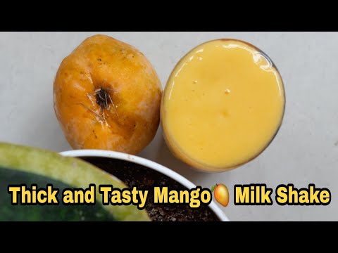 thick mango milk shake || how to make thickest mango milk shake easily