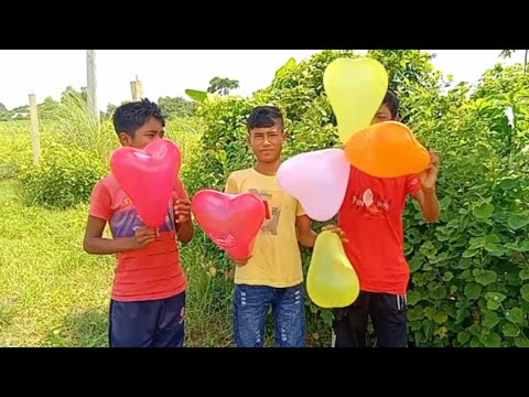 Have fun blowing up balloons and learn the names of colors। kids episode24