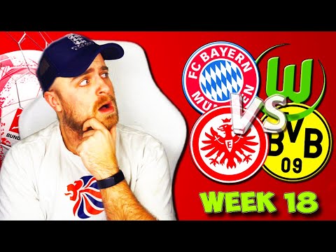 BUNDESLIGA 2024/25 WEEK 18 PREDICTIONS & TIPS | BAYERN VS WOLFSBURG & FRANKFURT VS DORTMUND!