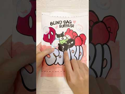 Unbox my DIY Sanrio Paper Squishy Blind Bag out of paper | ASMR  #paper #shorts #asmrunboxing