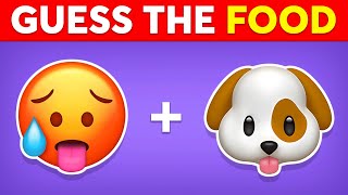 GUESS the FOOD by EMOJI 🤔 Emoji Quiz - Easy Medium Hard