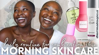 MORNING SKINCARE ROUTINE FOR BLACK WOMEN - COMBINATION DEHYDRATED SKIN w/ROSACEA - SPF | Mena Adubea