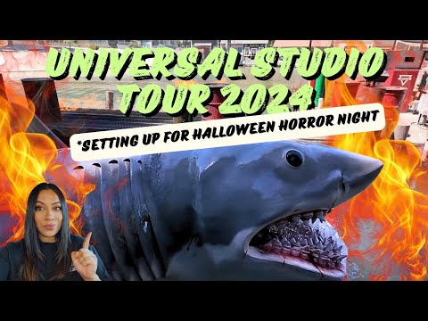 UNIVERSAL STUDIO TOUR 2024 *setting up for  Halloween Horror night