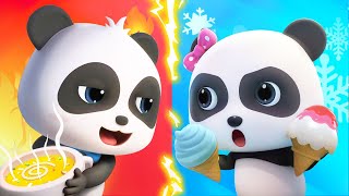 Hot vs Cold Challenge🥵🥶 | Healthy Habits | Nursery Rhymes & Kids Songs | BabyBus