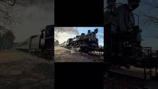 Woodstown Central Railroad #9 0-6-0  storms through Historic Downtown Woodstown #steamengine #train