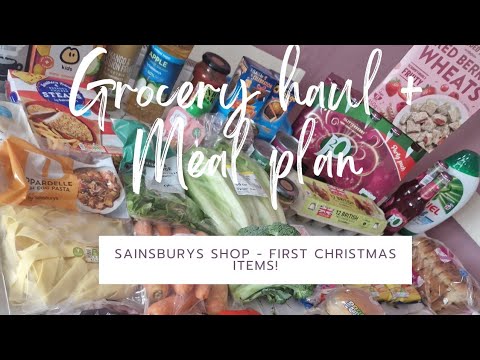 Sainsburys haul & Meal plan | Started my CHRISTMAS shopping | What I buy my family for the week