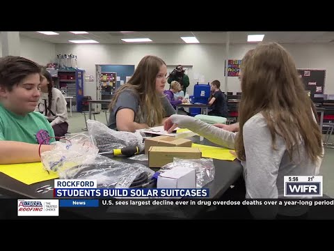 Marshall Middle School 7th graders build solar suitcases to help refugees in Uganda