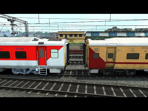 TRAIN SIMULATOR I ICF UTKRISHT COUPLING LHB RED COACH I BUMPY RAILROAD I Railworks 3 I RAILWAY RITAM