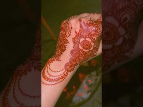 #shorts beautiful back hand mehndi design