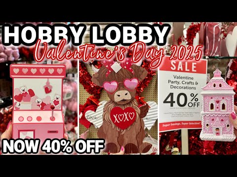 ULTIMATE VALENTINE'S DAY DECOR AT HOBBY LOBBY SHOP WITH ME | Valentine's Day Decor at Hobby Lobby