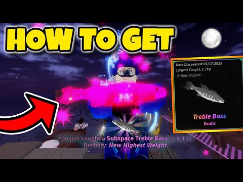 How to get the New Secret Fish *TREBLE BASS* in FISCH Roblox