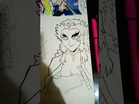 Drawing Rengoku from demonslayer #drawing #anime #rengoku #rengokukyoujurou #demonslayer