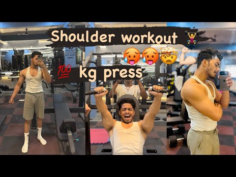 100 kg Intense shoulder workout 🏋️‍♀️ /  Alone