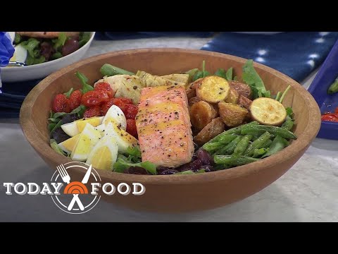 Try Joy Bauer's recipe for sheet-pan salmon niçoise salade