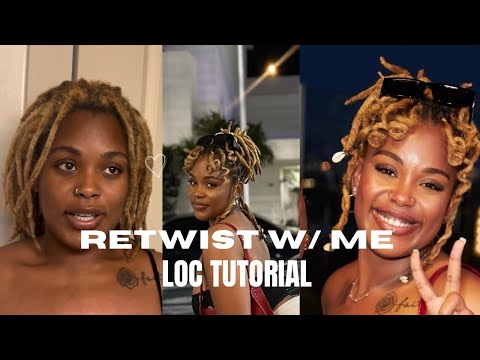 ✨ Retwist & Style | Barrel Rolls x Curly Locs | Loc styles | simplyrushell