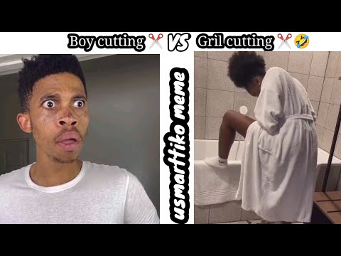 Boy cutting ✂️ VS Gril cutting _boy vs gril_funny meme video#boyvsgirl m#funnyvideo@usmarttiko371