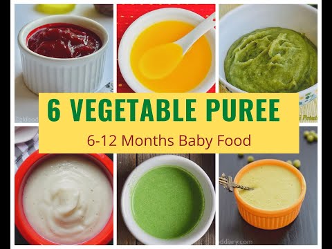 Baby Food: 6 Vegetable Puree for Baby Stage 1