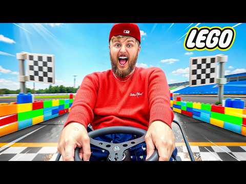 I Built a Lego Racetrack IN REAL LIFE!