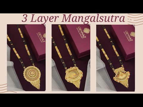 3 Layer Long Mangalsutra Design - Mangalsutra Pendant Design Gold - Latest Mangalsutra Designs 2024