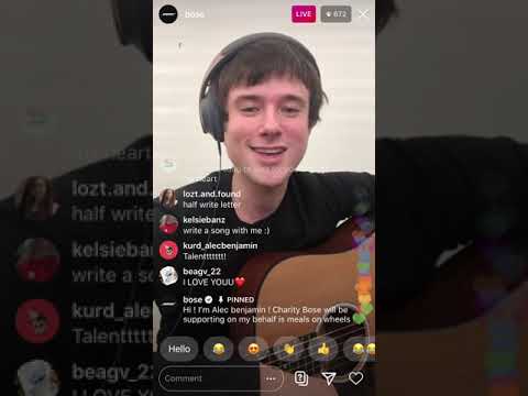 Alec Benjamin on Bose Instagram live