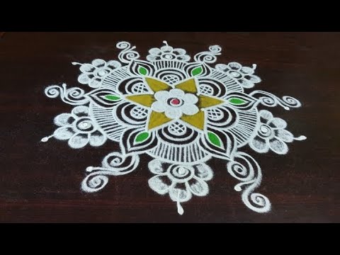 Pongal special beautiful flower kolam by laks rangoli designs 🌺🌼☘️