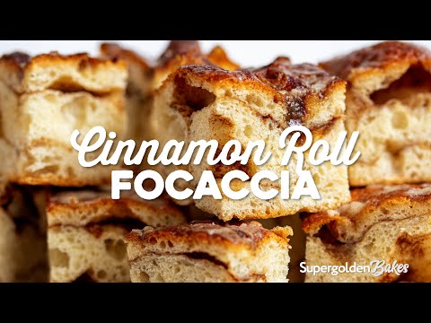 Easy Cinnamon Roll Focaccia | Supergolden Bakes