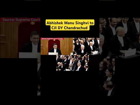 Abhishek Manu Singhvi on CJI DY Chandrachud's Farewell