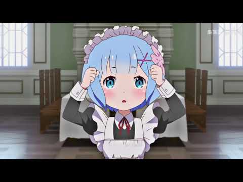 Rem plays rock-paper-scissors with Subaru | Loli Rem (レム)  | Maid Rem | Re:Zero Arco 2 Animation