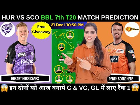 HUR vs SCO Dream11 Prediction Today | Hobart Hurricanes vs Perth Scorchers BBL 2024|Fantasy Cricball