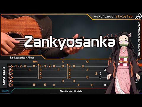 Demon Slayer: Kimetsu no Yaiba Season 2 OP - Zankyosanka 残響散歌 - Fingerstyle Guitar Cover + TABS