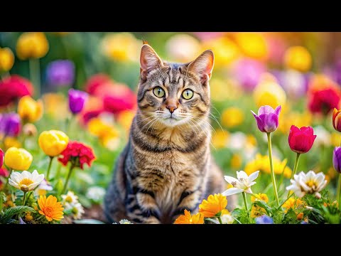 Soothing Melodies For Nervous Cat 🐈 Healing Music To Calm Your Cat Down - Fast Boredom Busting Video