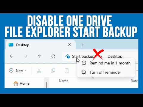 Remove the OneDrive Start Backup Option from the Address Bar in File Explorer - Updated