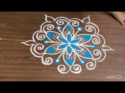 Viral new designs 5x3 Dot Flower Rangoli Designs: Simple & Colorful!"by nectar universe(art&rangoli)