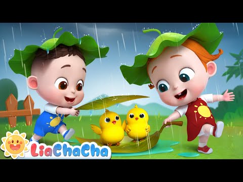 Baby Animals Play in the Rain | Farm Animal Series | Kids Songs & Nursery Rhymes | LiaChaCha