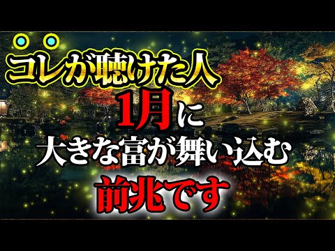 コレが聴けた人。1月に大きな富が舞い込むでしょう。金運が上がる音楽・潜在意識・開運・風水・超強力・聴くだけ・宝くじ・睡眠