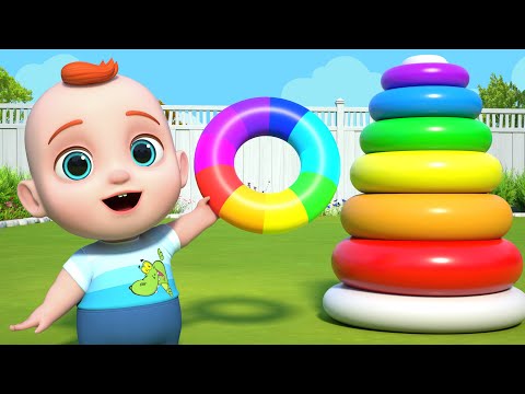 Learn Colors with Stacking Rings | Nursery Rhymes Kids Songs | Colors For Kids