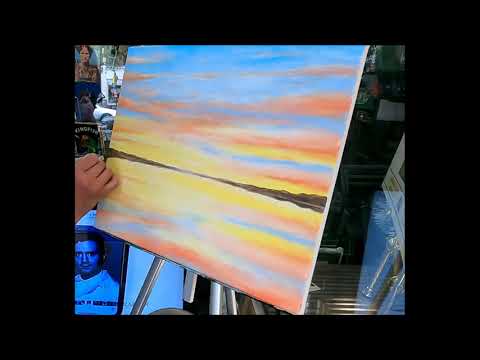 Anthony Richichi acrylic painting demo time lapse at Soave Faire July 2nd 2023