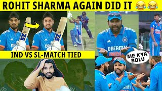 INDIA VS SRI LANKA MATCH TIED 😳😳 ROHIT SHARMA FUNNY STUMP MIC | IND VS SL ODI