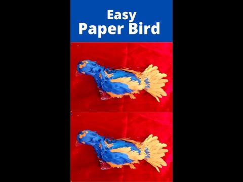 Paper bird | Online Art | DIY paper bird | origami paper bird | origami bird | 3 D paper bird