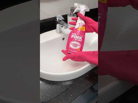 Bathroom Cleaning with #thepinkstuff #asmr #asmrsounds #cleaning