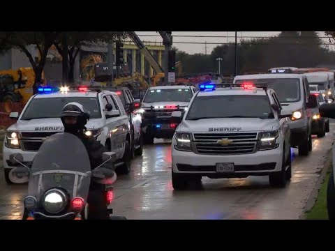 Procession for Brazoria County Deputy killed in line of duty